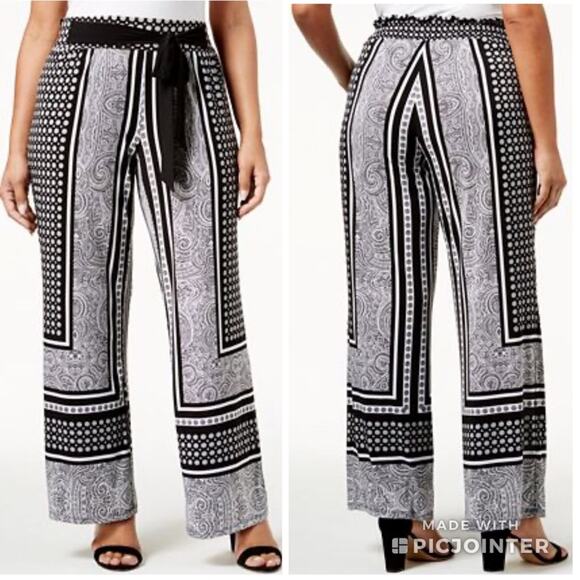INC Wide Leg Boho Hippie Palazzo Lounge Pants 3X - Picture 1 of 9
